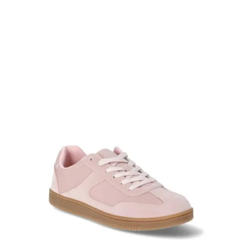No Boundaries Women's Lace Up Sport Sneakers, Wide Width Available