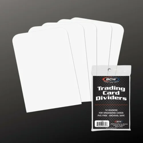 50 BCW Trading Card Dividers - Standard, Brand New (5 Packs of 10) for Organizing Cards