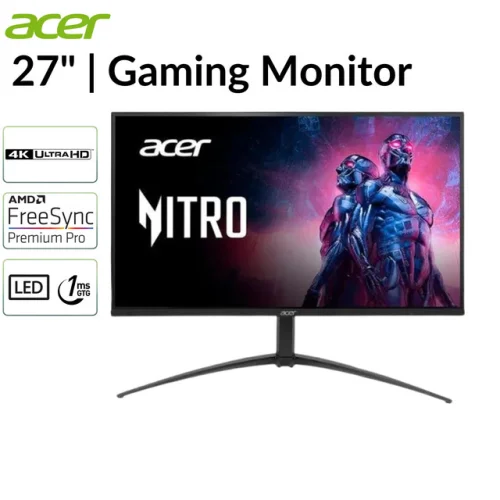Acer Nitro 27" Gaming Monitor 4K UHD 160Hz 1ms XV275K Refurbished