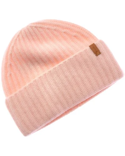 Vince Boiled Cashmere Chunky Knit Hat Women's Pink