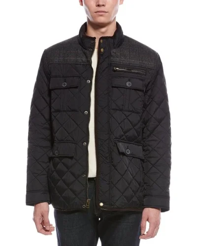 Cole Haan Diamond Quilt Wool-Blend Barn Jacket Men's