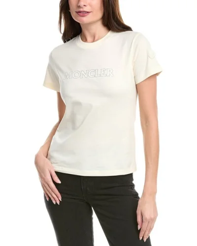 Moncler Women's White T-Shirt, Size XS - Authentic Designer Apparel