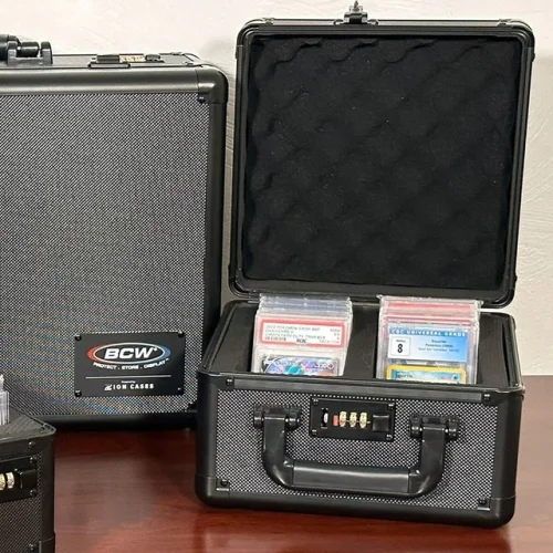 Slab Case 2 Row Gold PSA BGS Graded Card Case Storage Locks Foam BCW