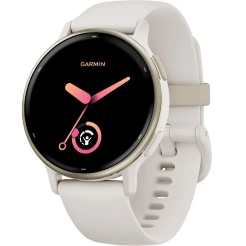 Garmin - v&iacute;voactive 5 GPS Smartwatch 42 mm Fiber-reinforced polymer - Gold Aluminum and Ivory - (2023)