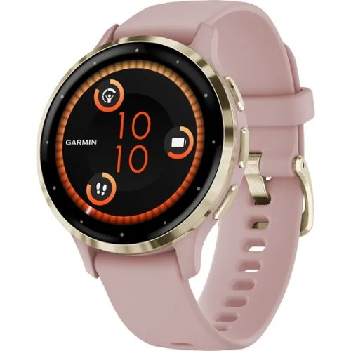 Garmin - Venu 3S GPS Smartwatch 41 mm Fiber-reinforced polymer - Stainless Steel and Dust Rose - (2023)