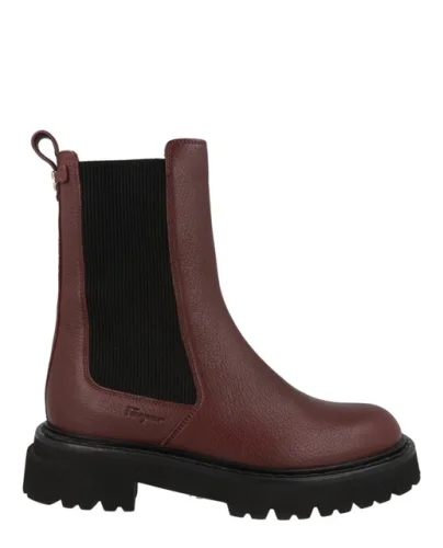 Ferragamo Womens Leather Chelsea Boots - Original Price $1250.00
