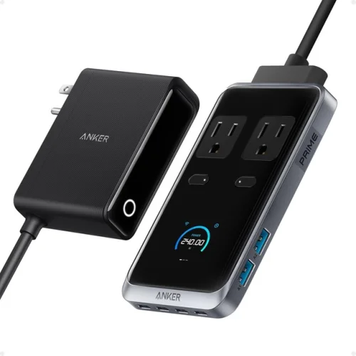 Anker Prime Charging Station 240W 8-in-1 USB C Power Strip 2AC Outlet 5ft Refurbished