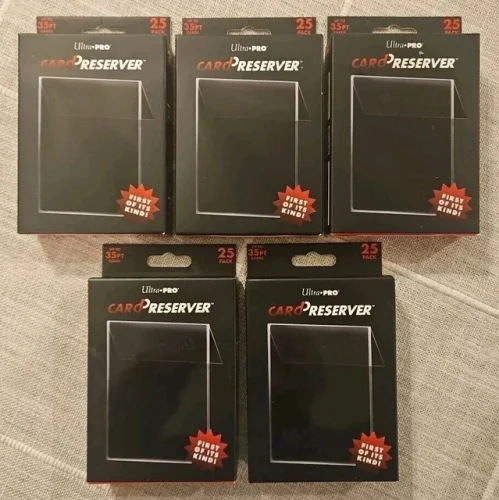 Ultra-Pro Card Preserver 25 Pack Box Lot of 5 (125 Packs) 35 PT Cards Free Ship
