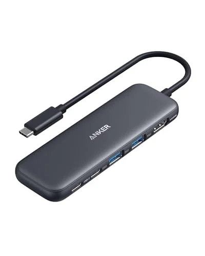 Anker USB C Hub, 5-in-1 USBC to HDMI Splitter with 4K Display, 1 x Powered USB-C 5Gbps & 2&times;Powered USB-A 3.0 5Gbps Data Ports for MacBook Pro, MacBook Air, Dell and More