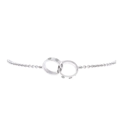 Cartier Love Interlocking Bracelet 18K White Gold