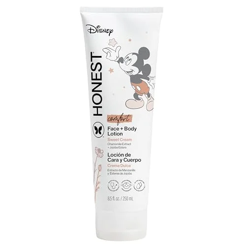 The Honest Company Moisturizing Face and Body Lotion Fast Absorbing Dermatologist Tested Hypoallergenic Disney&rsquo;s Mickey Mouse Comfort Sweet Cream 8.5 fl oz