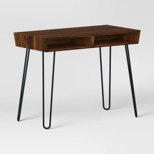 Hairpin Writing Desk with Storage, Brown - Threshold&trade;