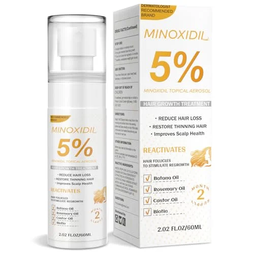 Minoxidil Hair Growth Biotin Serum with Batana and Rosemary for Hair Beard Regrowth Treatments