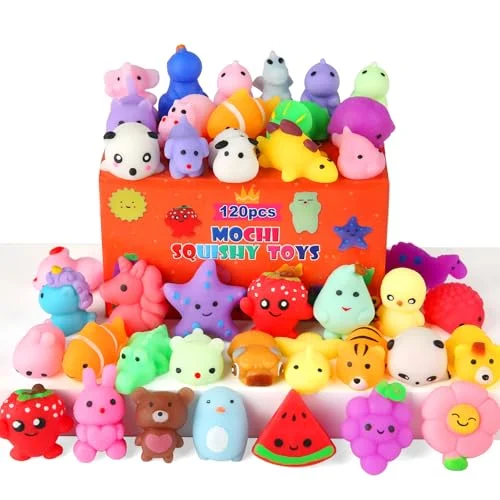 30 Pack Squishy Toys, Kawaii Squishies Party Favors for Kids, Mini Animal Mochi Squishy Sensory Toys