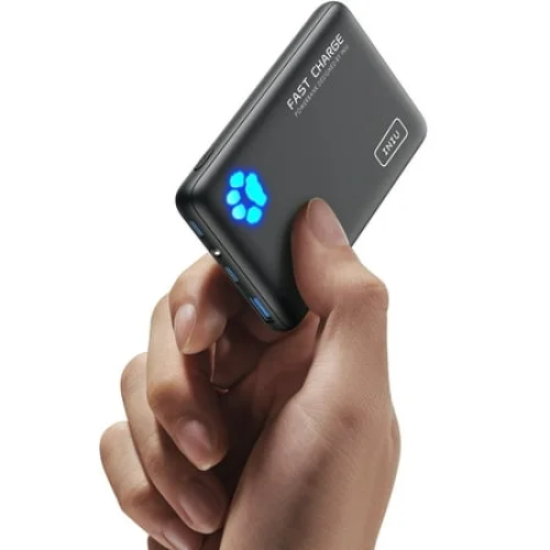 INIU PowerPaw 10K Power Bank, Slimmest 10,000mAh PD 22.5W Fast Charging Portable Charger Battery Pack with Dual USB C & USB A Ports for iPhone, Samsung, Google Pixel, Tablets, AirPods, etc.