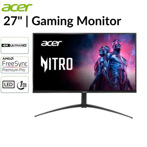 Refurbished Acer Nitro 27" Gaming Monitor 4K UHD 1000Nit 160Hz 1ms XV275K