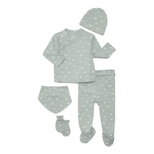 Bliss by Garanimals Baby Layette Pajama, 5-Piece Set, Sizes 0&ndash;9M