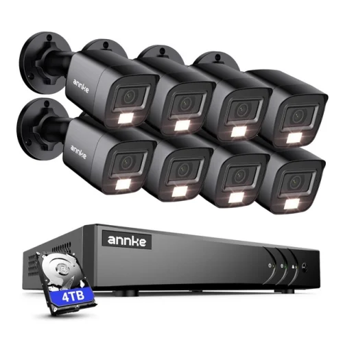 ANNKE 8CH 5MP Lite DVR 1080P CCTV Security Camera System AI Color Night Vision