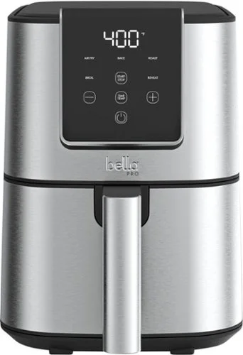 bella PRO - 4-qt. Touchscreen Slim Air Fryer - Stainless Steel
