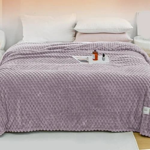 KQJQS Cooling Lightweight Summer Blanket, Thin Breathable Grey Blanket for Bed, Couch, Sofa (39"x47")