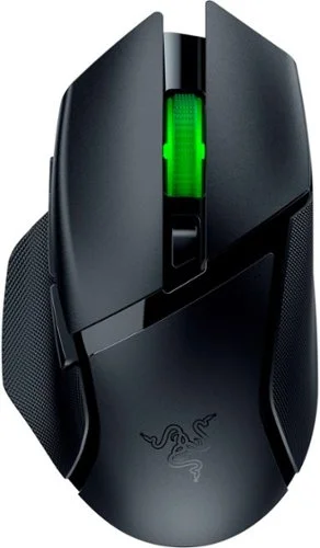 Razer - Basilisk V3 X HyperSpeed Optical Gaming Mouse with 9 Customizable Controls - Wireless - Black