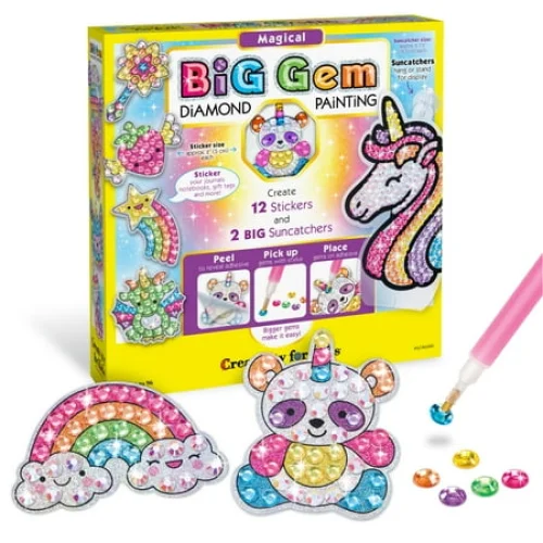Creativity for Kids Gem Diamond Painting Kit: Magical Unicorn Crafts, Kids Gifts, Girl Toys 6-8+