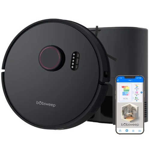 bObsweep - Orb-i Self-emptying Robotic Vacuum Cleaner, with 100-Day Bin Capacity, 5000 pa Suction, & LiDAR Mapping - Blackberry