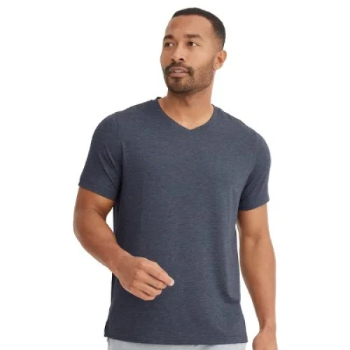 Jockey Men's EVERACTIVE V-Neck Tee L True Navy Heather