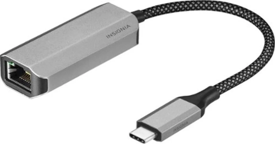 Insignia&trade; - USB-C to Ethernet Adapter - Black