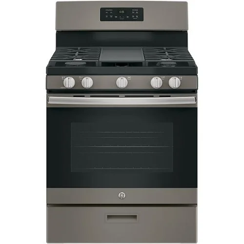 GE - 5.0 Cu. Ft. Freestanding Gas Range - Slate