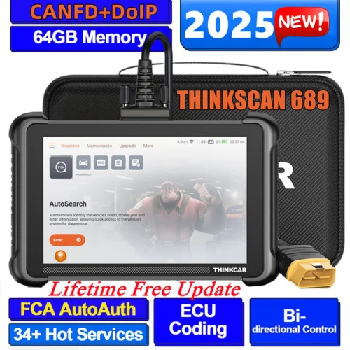 NEWEST THINKSCAN 689 E.CU Coding OBD2 Scanner Auto Diagnostic Tool 34+Services