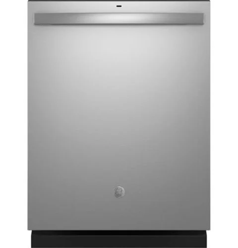 GE - 24" Top Control Built-in Hybrid Dishwasher with 3rd Rack, Bottle Jets, and 50 dBA - Stainless Steel
