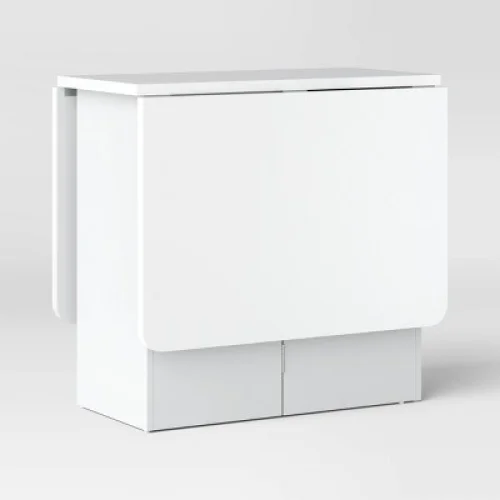 Drop Leaf Dining Table with Storage Shelves White - Room Essentials&trade;