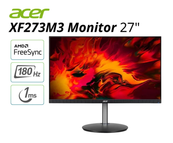 Acer XF273M3 27" Gaming Monitor LCD 180Hz 1920x1080 250Nit 1ms IPS Refurbished