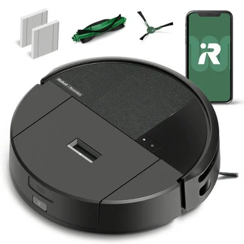 iRobot - Roomba 205 DustCompactor Vacuum - Auto-Compacts Debris Within Robot, No Emptying for 60 Days, Bagless, Intense Suction - Black