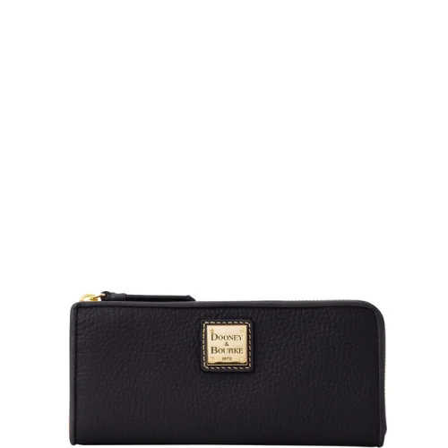 Dooney & Bourke Pebble Grain Zip Clutch | Black Black