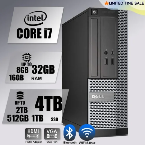 DELL Desktop Computer PC i7, up to 64GB RAM 17TB SSD HDD,  Windows 11/10,DVD-RW