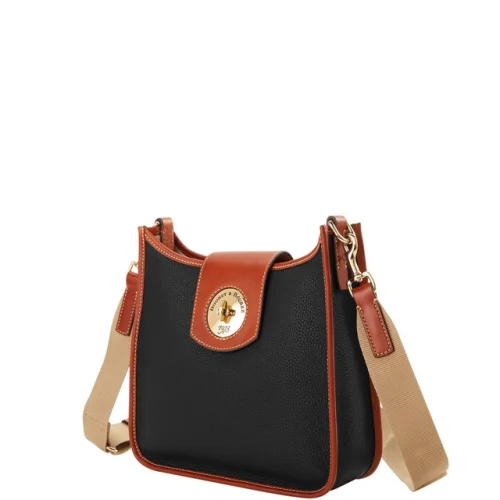 Dooney & Bourke Pebble Turnlock Messenger 28 | Black