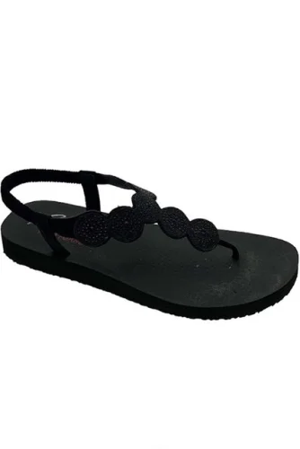 Skechers Meditation Vegan Sling Back Sandals Stars & Sparkle Black
