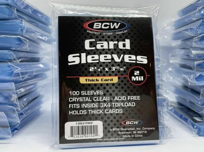 BCW Penny Card Sleeves 1 Pack of 100 for Thick Sized Cards