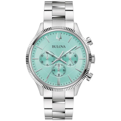 Bulova Men's Classic Chronograph Quartz Silver Watch 42MM 96A323