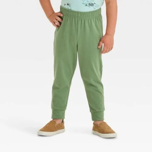 Toddler Boys' Jersey Jogger Pants - Cat & Jack&trade; Green 5T - Midweight Cotton Blend, Elastic Waist