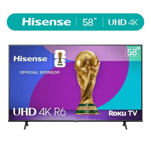 Hisense 58" Class 4K UHD LED LCD Roku Smart TV HDR R6 Series 58R6E3