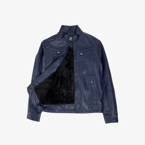 X RAY Kids and Boys PU Jacket With Lining in NAVY Size Small