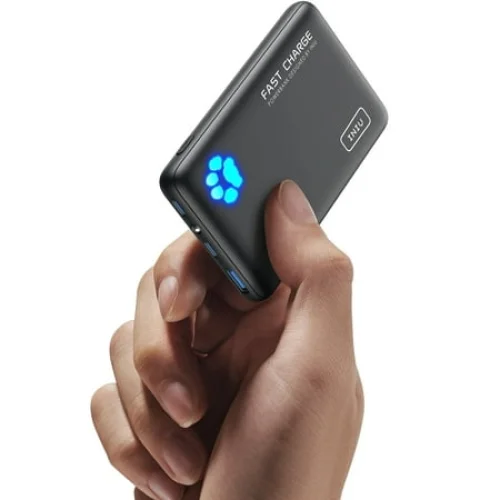 INIU PowerPaw 10K Power Bank, Slimmest 10,000mAh PD 22.5W Fast Charging Portable Charger Battery Pack with Dual USB C & USB A Ports for iPhone, Samsung, Google Pixel, Tablets, AirPods, etc.