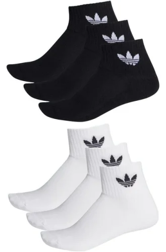 Adidas Men's Socks Mid-Crew Length Ribbed Cuff Athletic Performance Socks