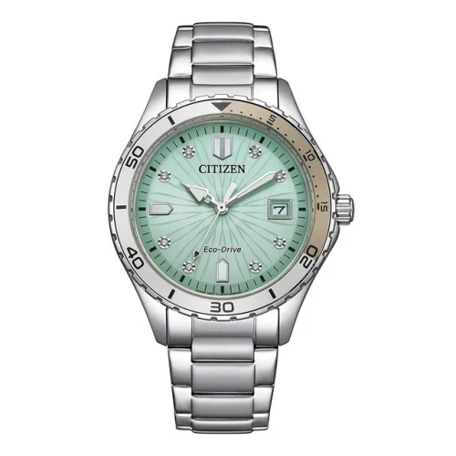 Citizen Women's Sport Date Indicator Eco-Drive Silver Watch 36MM FE6170-88L