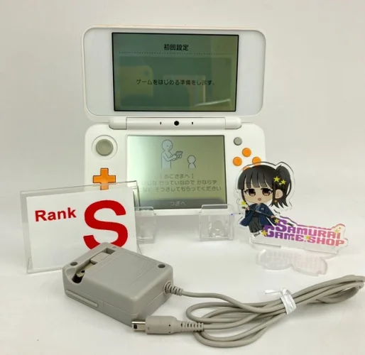 Nintendo new 2DS XL White Orange Console Only S Rank & AC Adapter 1Day Ship 1665