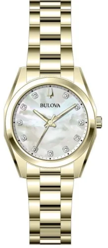 Bulova Women's Classic Quartz Gemmed Gold Stainless Steel Watch 31 MM 97P172