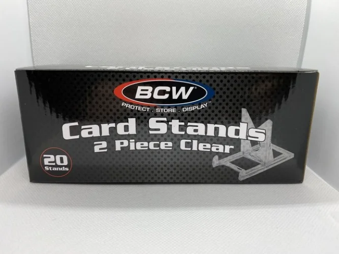 20 Count Box - BCW 2 Piece  Card Stands, Coin, and Currency - Adjustable Display